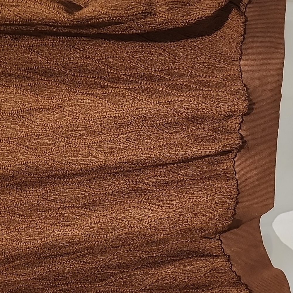 NEW Bloomchic Chocolate Brown Textured Stretchy Knit Top 1x - Picture 6 of 6